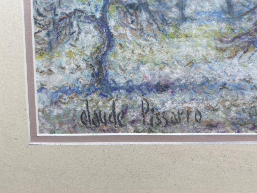 French Provincial Hughes Claude Pissarro, French, Pastel on Card of 