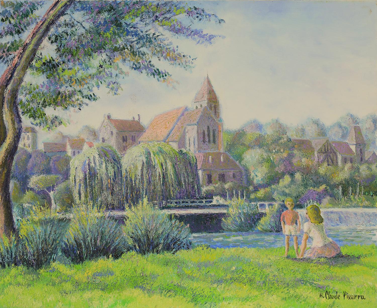 Beau Temps à Clécy von H. Claude Pissarro - Gemälde im postimpressionistischen Stil