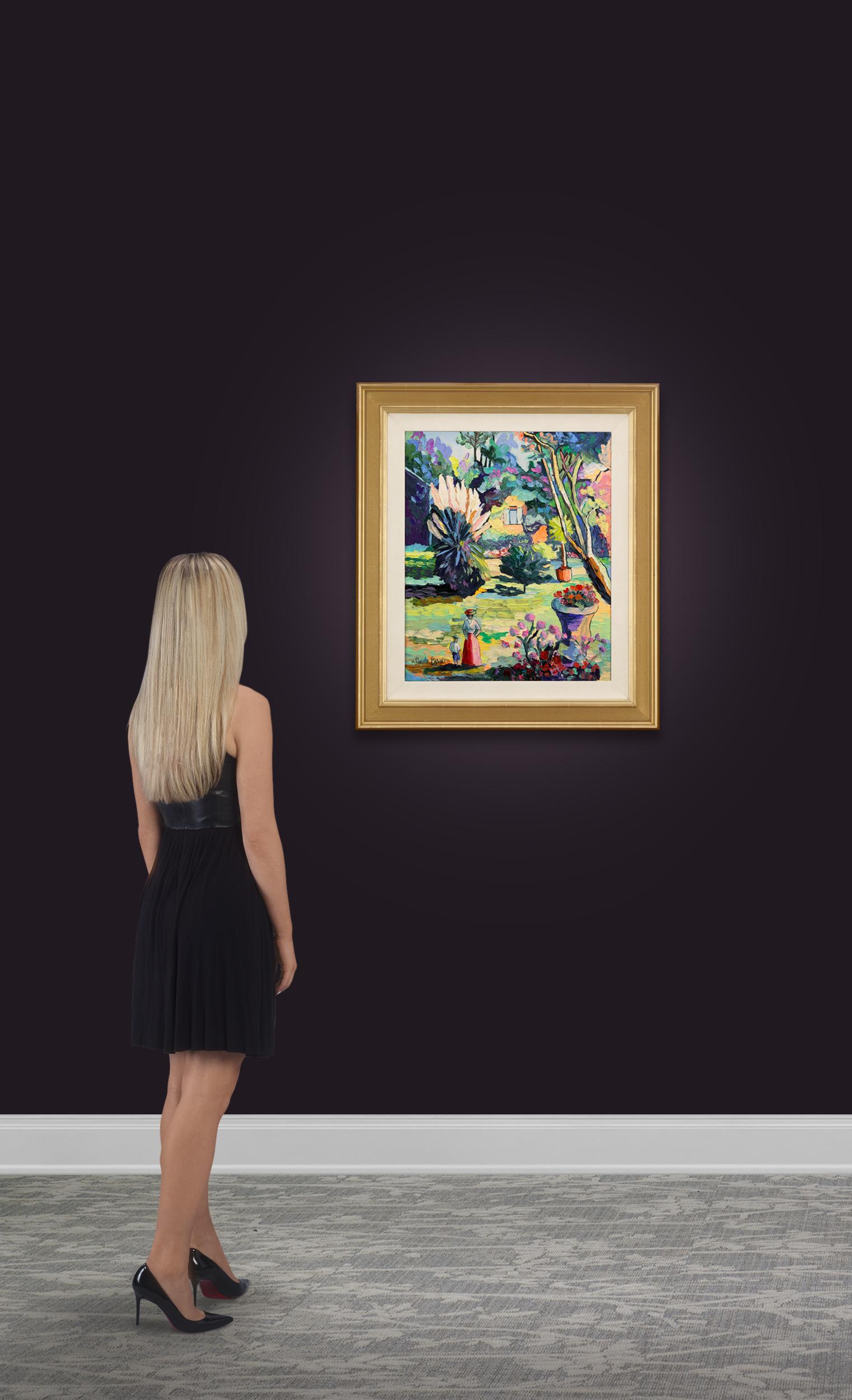 Corinne Et Isaac Au Jardin Por H. Claude Pissarro 1