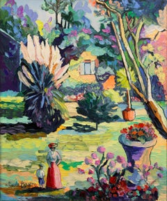 Corinne Et Isaac Au Jardin By H. Claude Pissarro