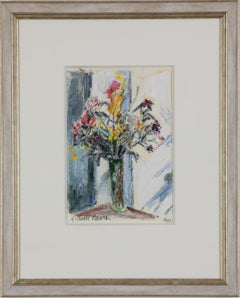 Fleurs by Hugues Pissarro dit Pomié - Contemporary flower painting