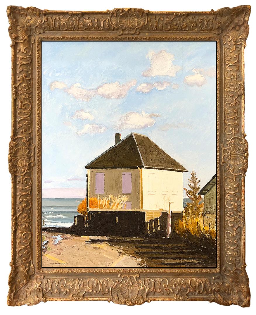 Hughes Claude Pissarro Landscape Painting - H Claude Pissarro Large Oil Painting On Canvas Original Signed French Landscape