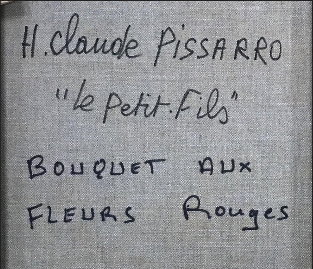 Hughes Claude PISSARRO -- Bouquet aux fleurs rouges For Sale 1