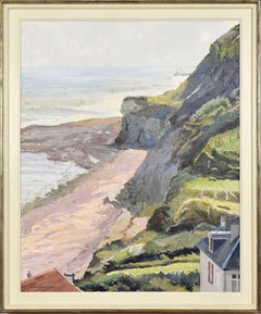 La Falaise de Sainte-Honorine di Hugues dit Pomié Pissarro - pittura ad olio