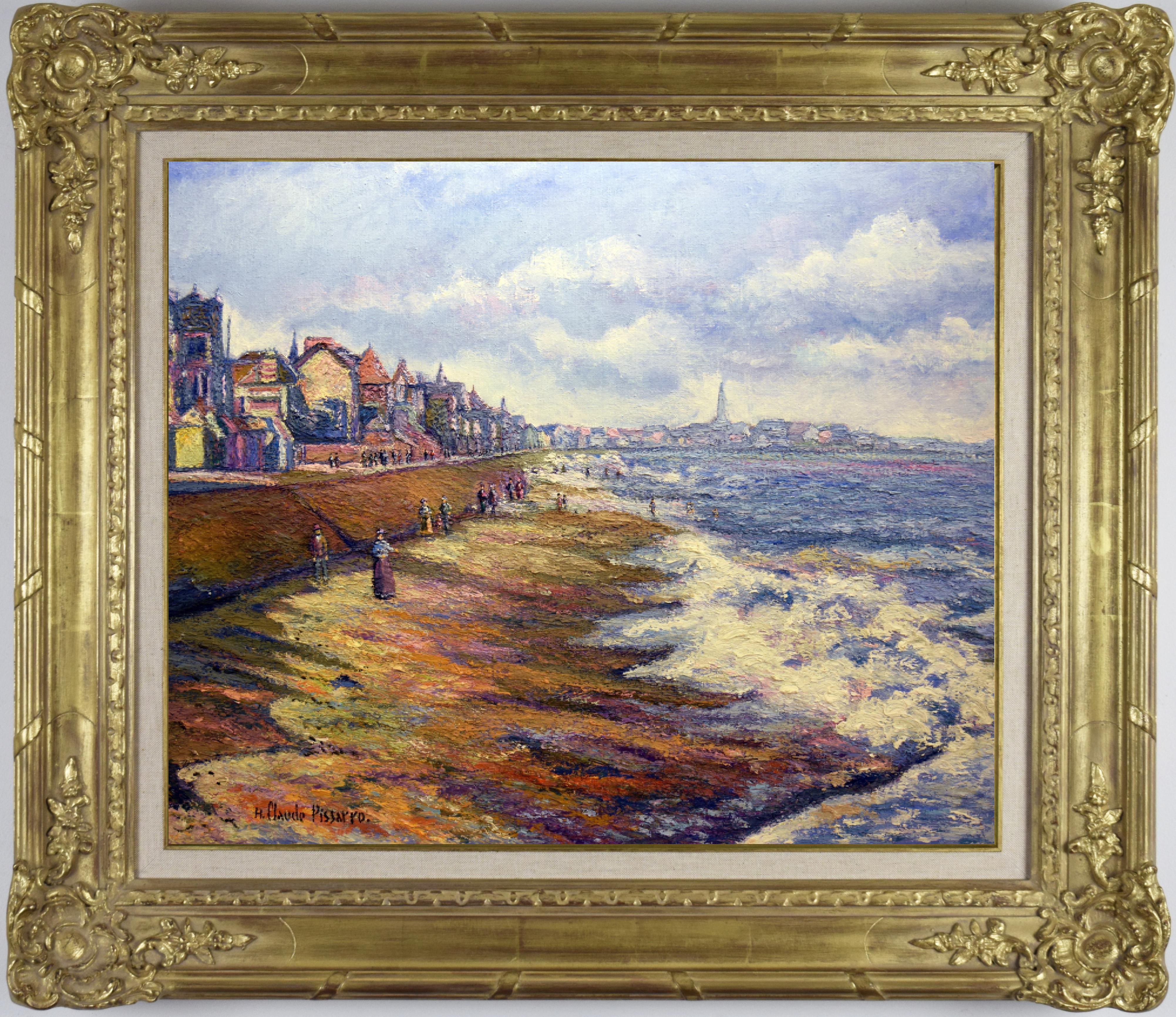 La Rade; Temps Gris de H. Claude Pissarro - Pintura de estilo postimpresionista - Painting de Hughes Claude Pissarro