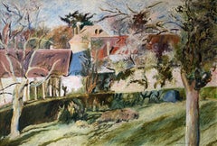 Les maisons des voisins, au début du printemps, à Mareil by Hugues Pissarro