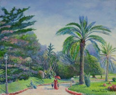 L'Heure de la Promenade (Monte-Carlo) by H. Claude Pissarro - Oil painting
