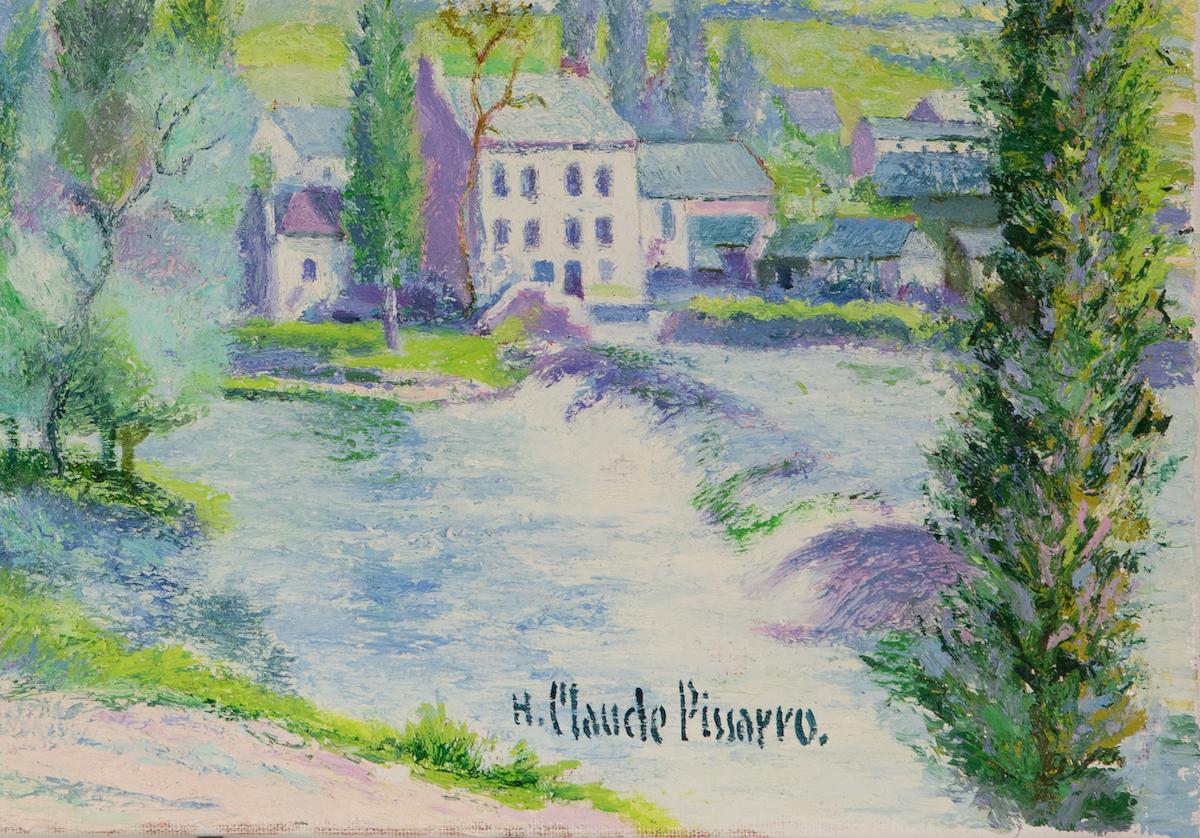 L'Orne au Pont de Vey by H. Claude Pissarro - Post-Impressionist style For Sale 1