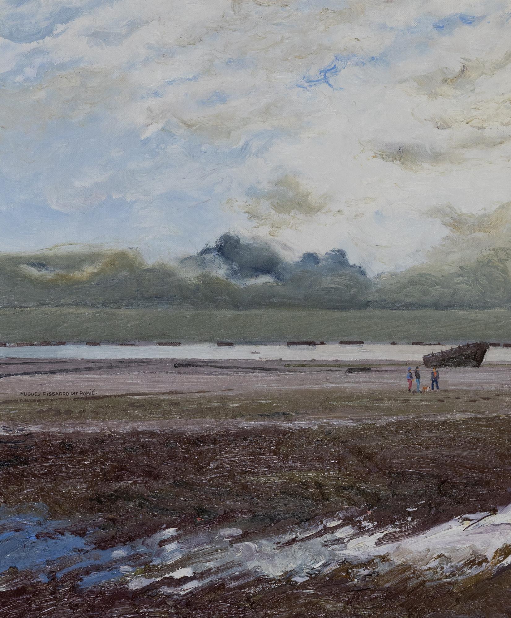 Marée Basse - Arromanches von Hugues Pissarro dit Pomié - Landschaftsgemälde