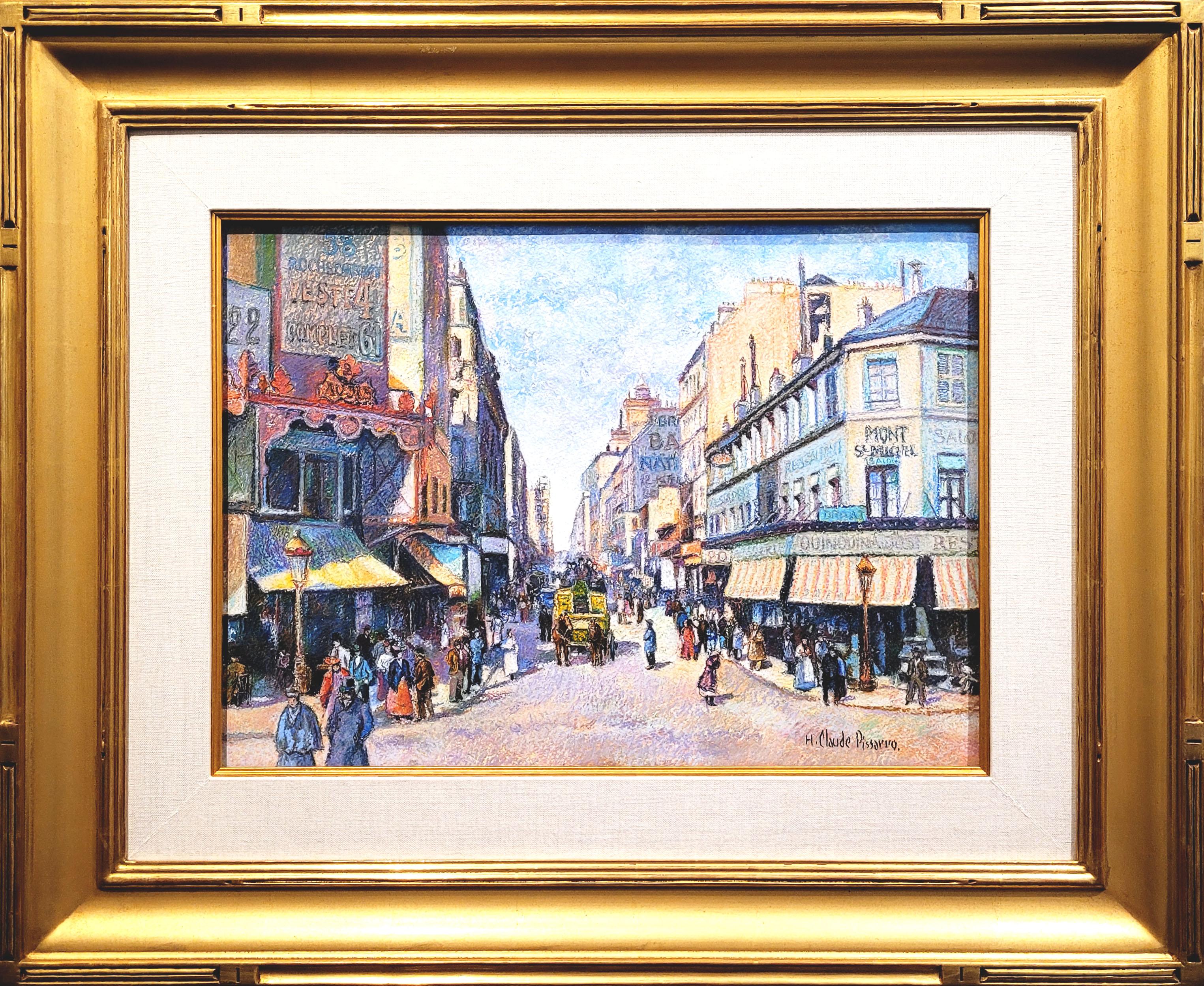 Paris - Rue de Clignancourt - Painting di Hughes Claude Pissarro