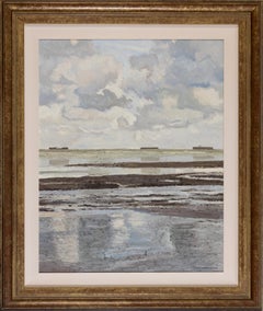 Petite Marine Grise by Hugues Pissarro dit Pomié - Oil painting, Landscape