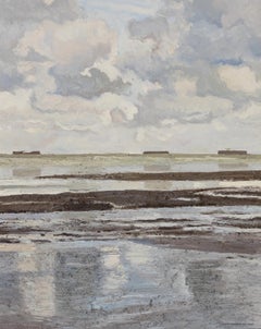 Petite Marine Grise by Hugues Pissarro dit Pomié - Oil painting, Landscape