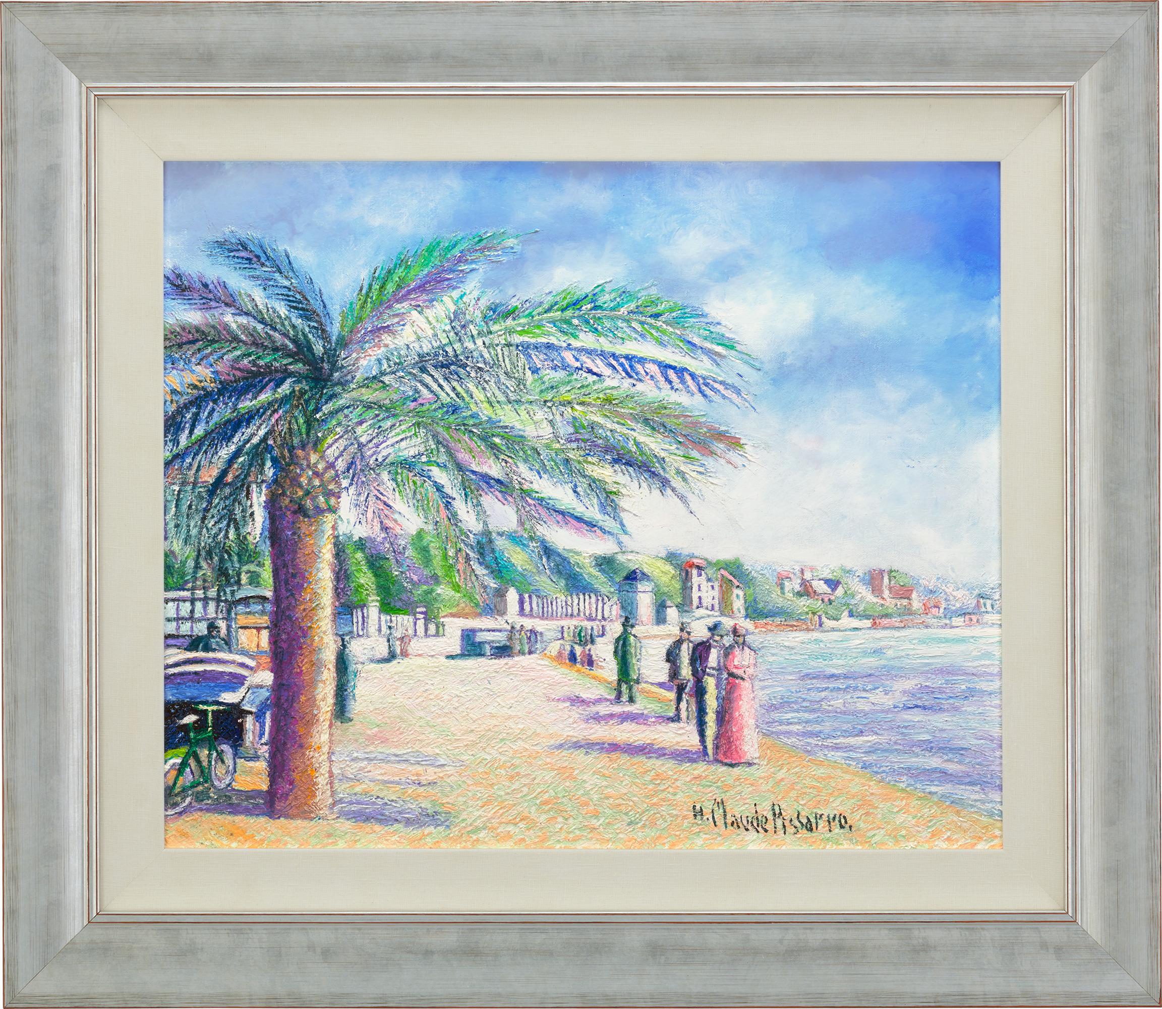 Promenade sur la plage de H. Claude Pissarro - Painting de Hughes Claude Pissarro
