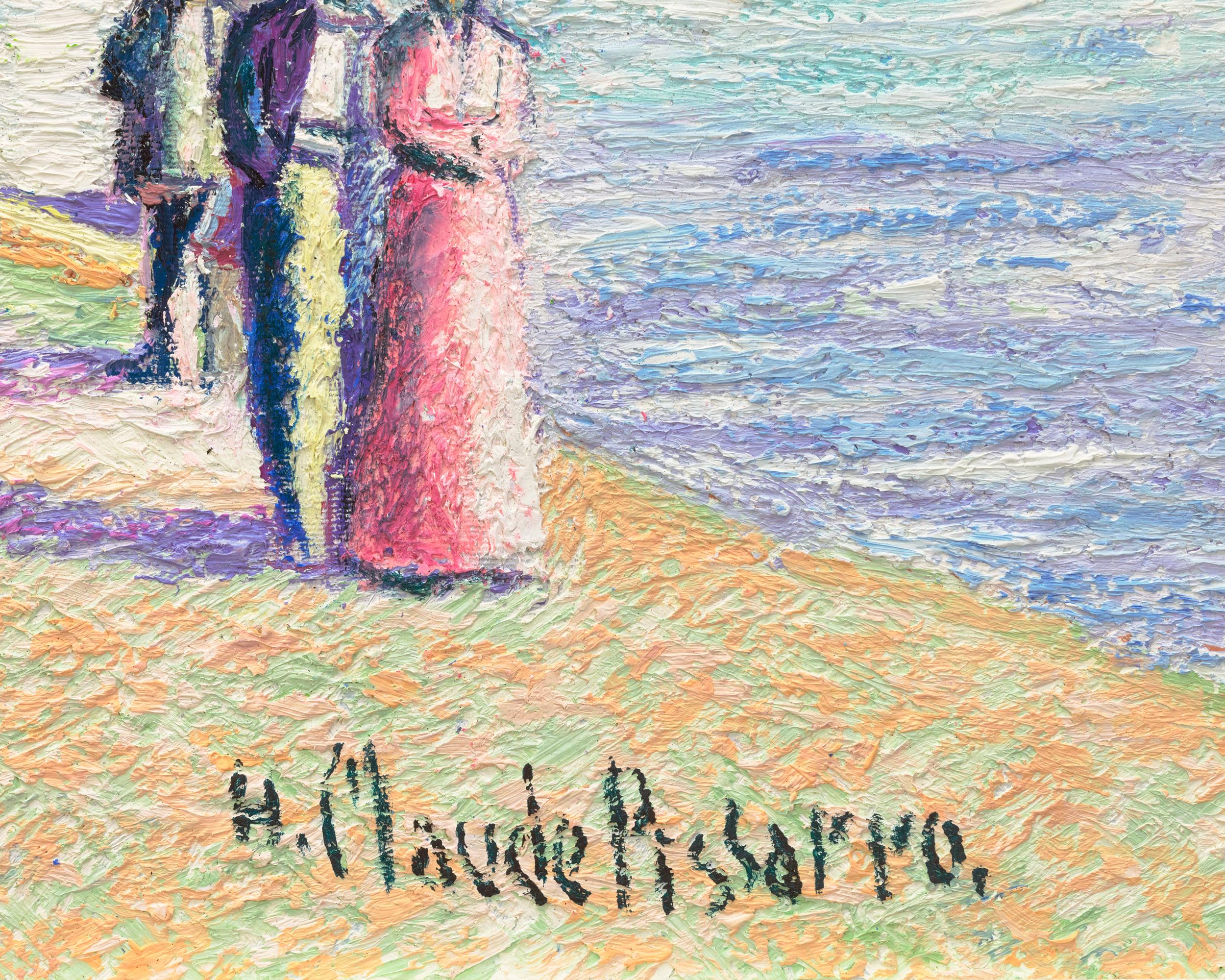 Hugue Claude Pissarro
b.1935  Français

Promenade sur la plage
(Marche sur la plage)

Signé 