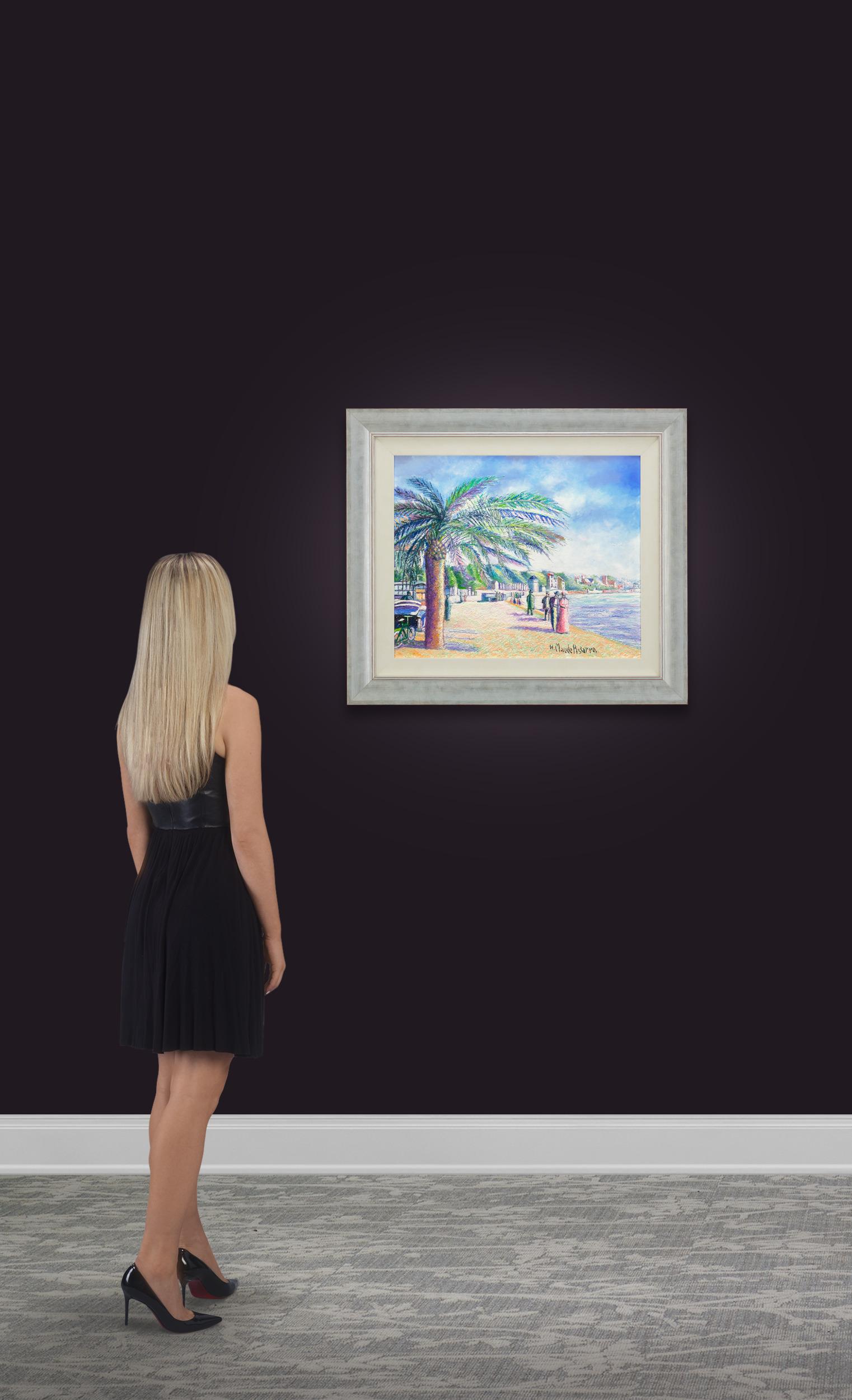 Promenade sur la plage de H. Claude Pissarro en vente 1