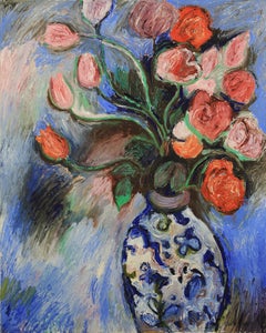 Blumenstillleben-Blumengemälde Les Tulipes de Jean Pierre von Hugues Claude Pissarro
