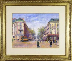 Le Café Georges à Cannes by H. Claude Pissarro - Pastel