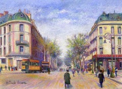 Le Café Georges à Cannes von H. Claude Pissarro - Pastell