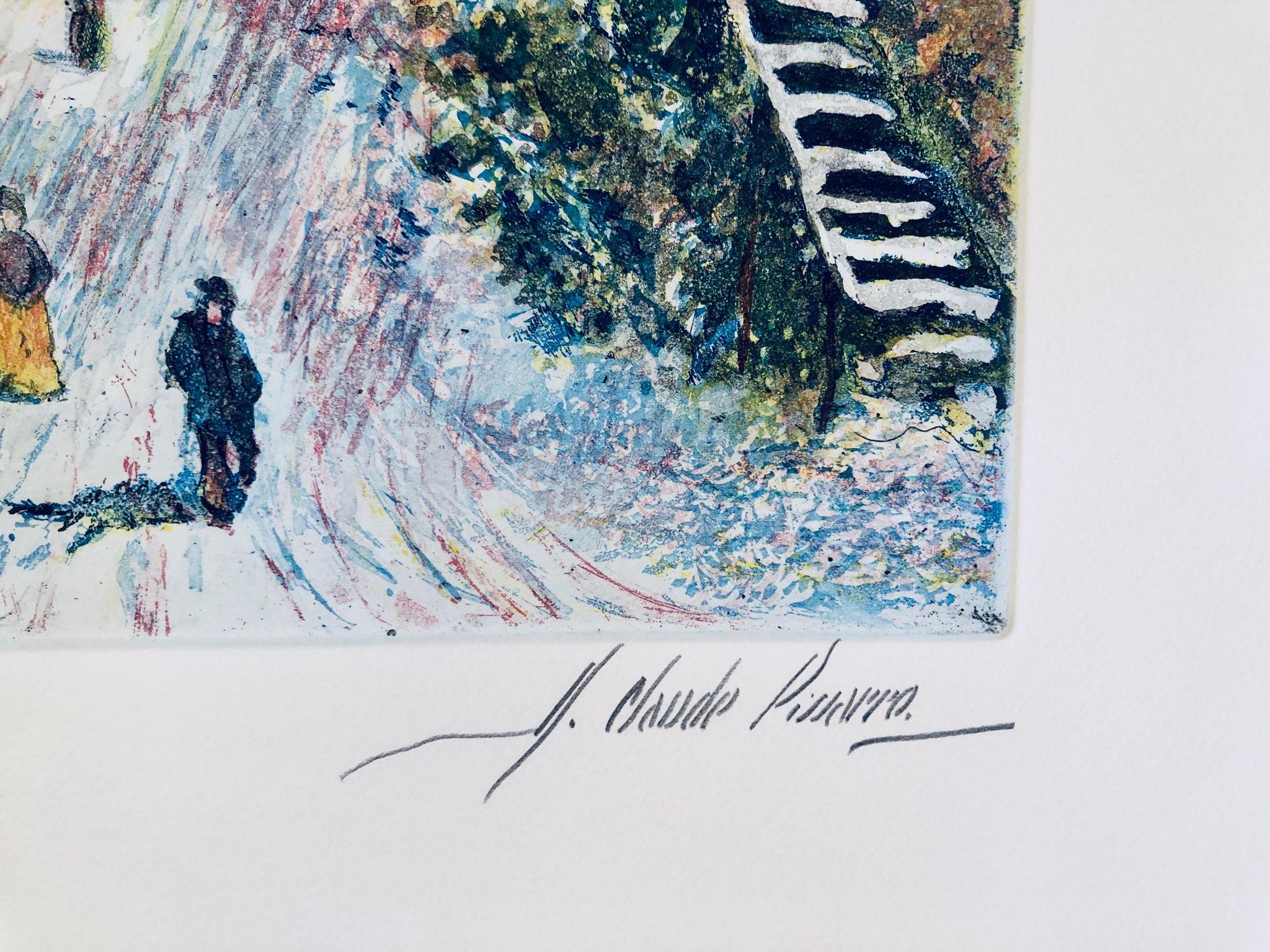 Untitled, Hand-Signed Limited Edition Lithograph - Impressionist Print by Hughes Claude Pissarro
