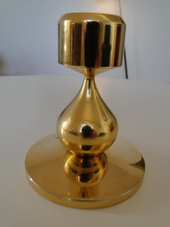Hugo Asmussen Candelero chapado en oro de 24 quilates