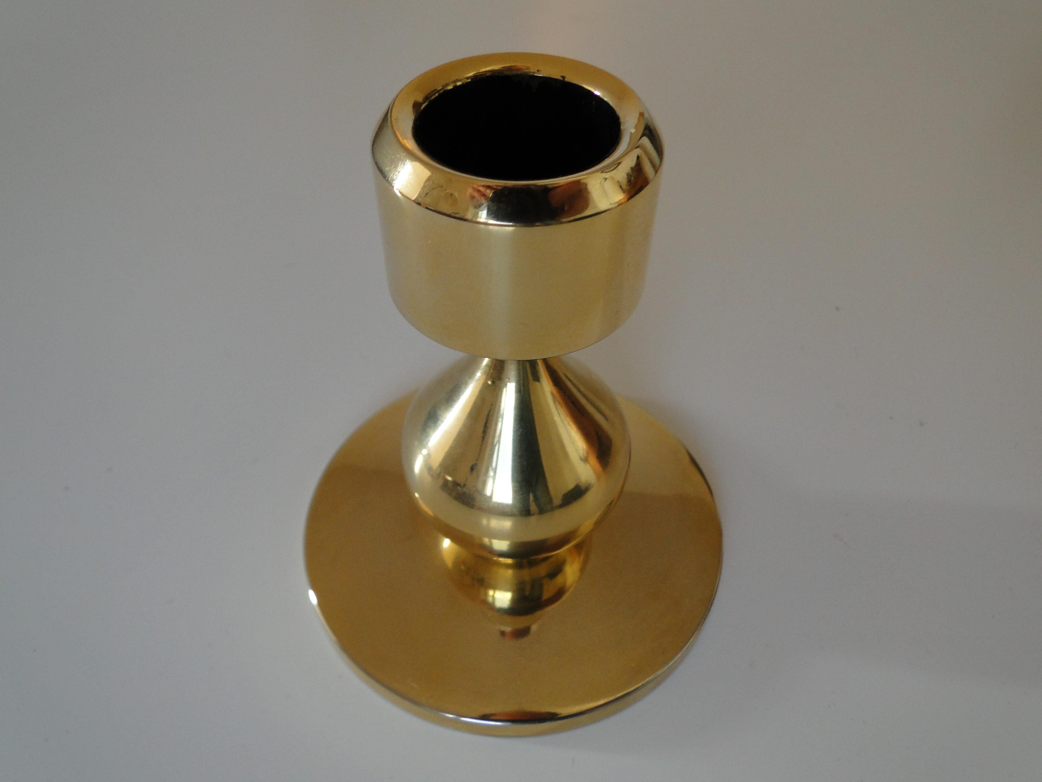 Hugo Asmussen 24 Carat Gold Plated Candle holder Candlestick For Sale
