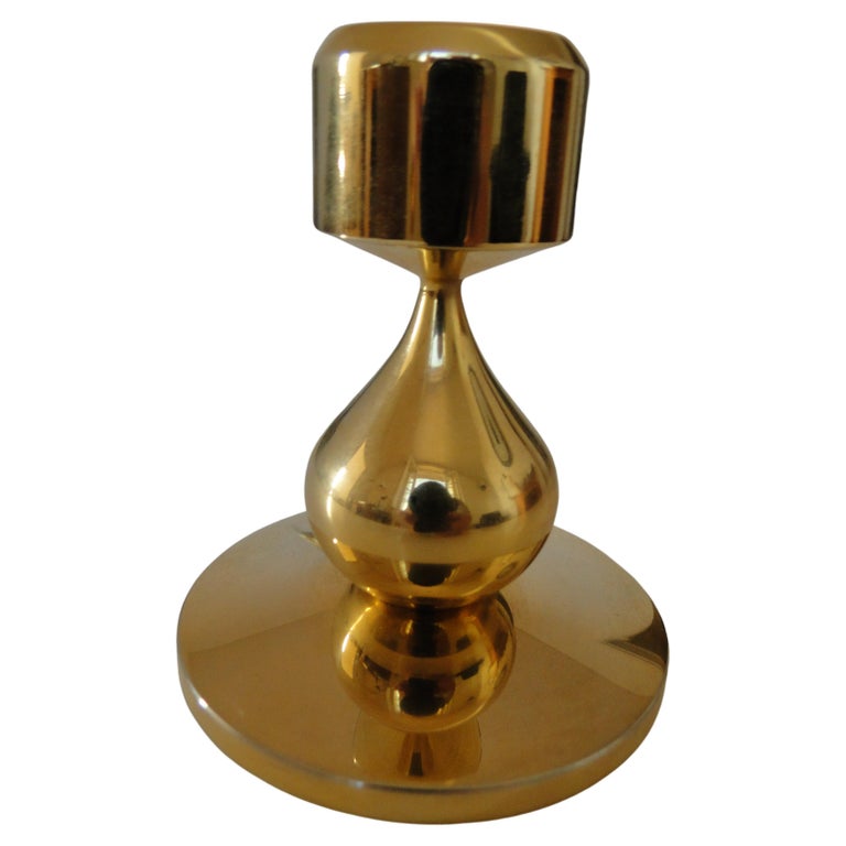 Hugo Asmussen 24 Carat Gold Plated Candle holder Candlestick For Sale