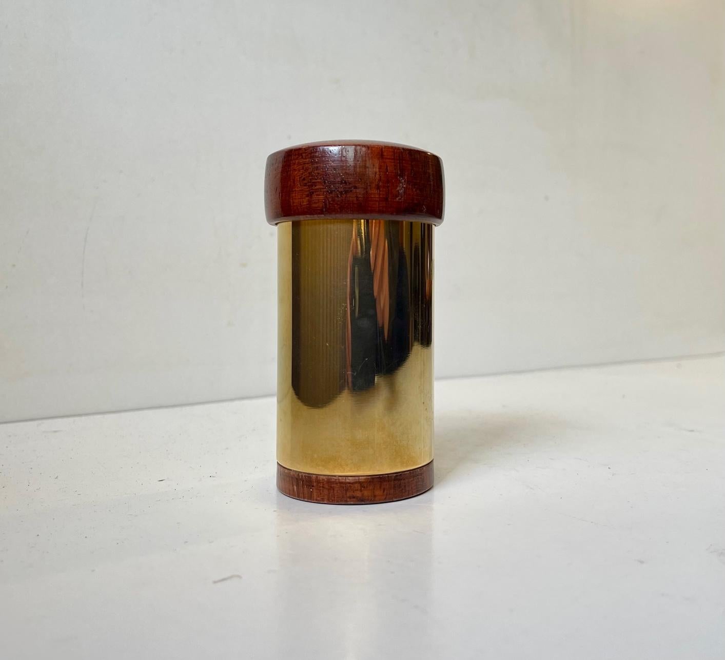 Hugo Asmussen 24 Carat Gold Plated Trinket Jar, Denmark 1970s In Good Condition For Sale In Esbjerg, DK