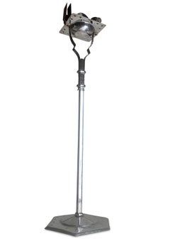 Hugo Berger for Liberty of London Arts and Crafts Chromed Floor Standing Ashtray