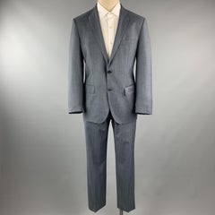 HUGO BOSS 38 Azul marino Lana Solapa de muesca 32 x 30 Traje