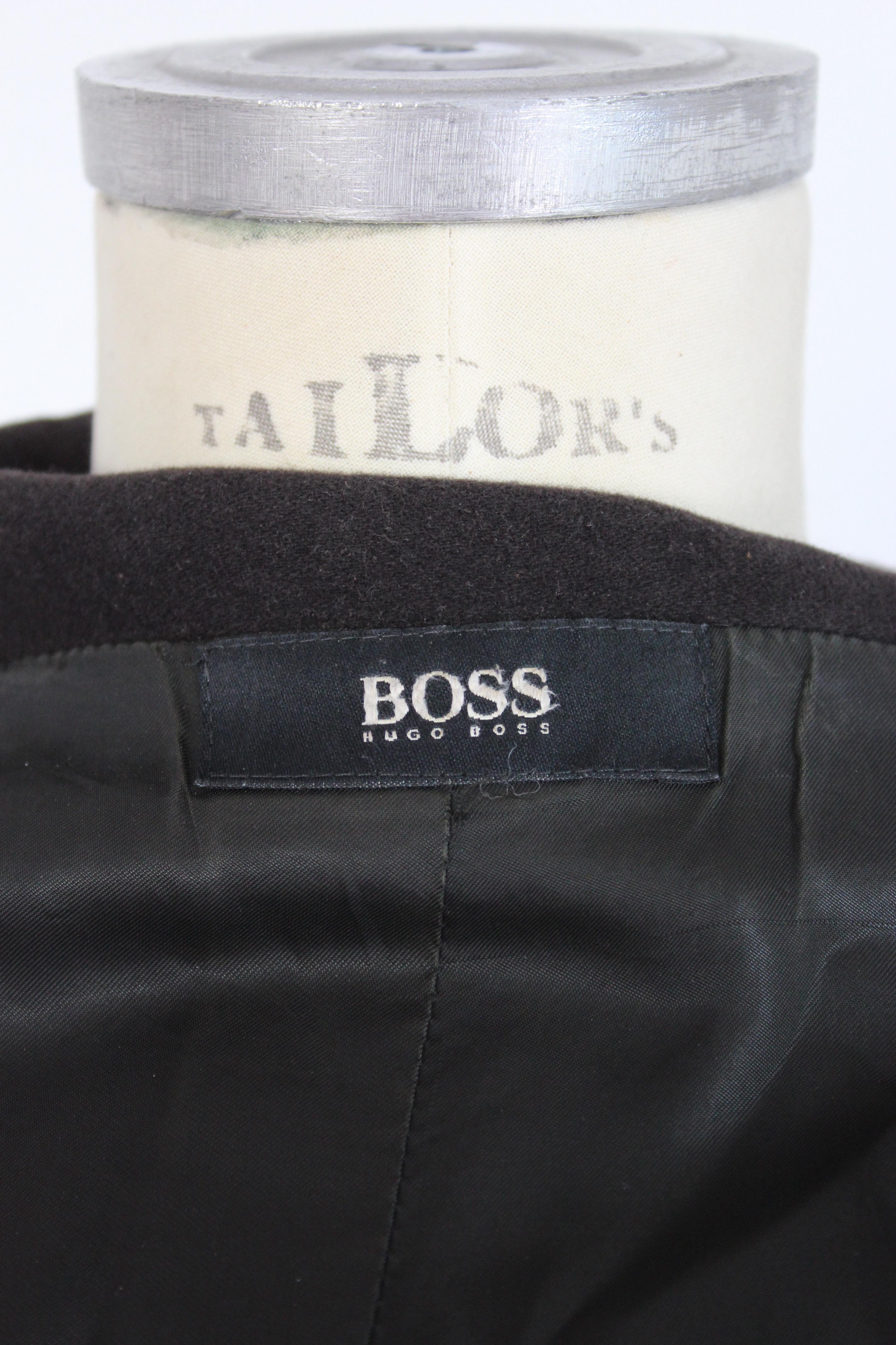 Hugo Boss Black Beige Cashmere Long Classic Coat 4