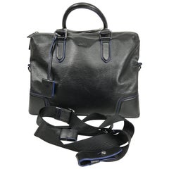 Hugo Boss Black & Blue Leather Business Bag Carry On Shoulder Bag