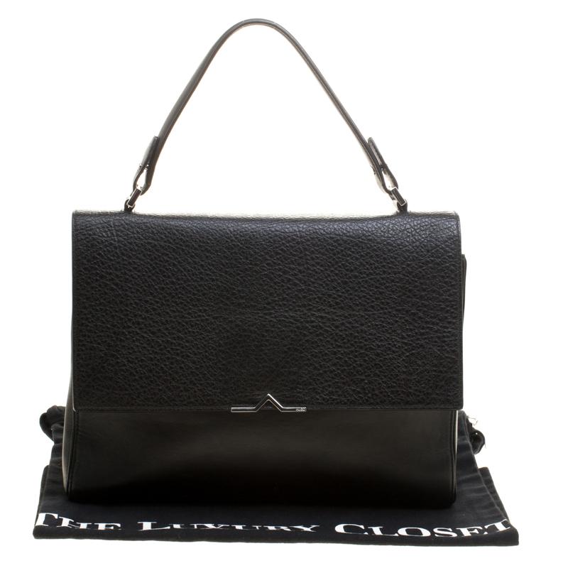 Hugo Boss Black Leather Top Handle Briefcase 3