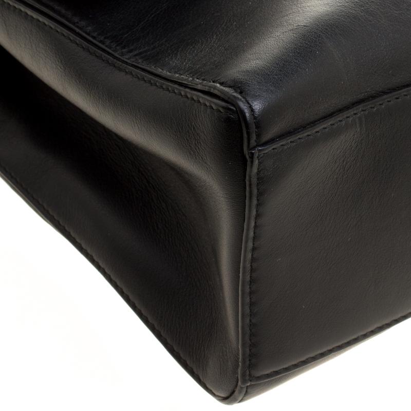 Women's Hugo Boss Black Leather Top Handle Briefcase