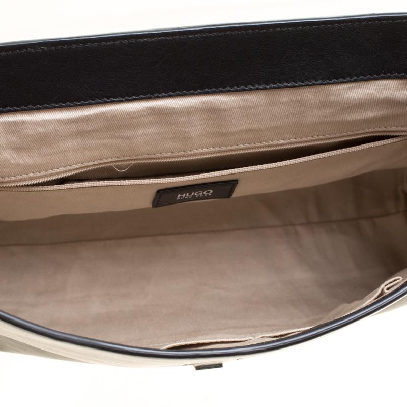 Hugo Boss Black Leather Top Handle Briefcase 2