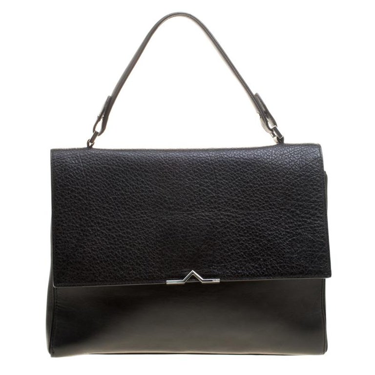 Hugo Boss Black Leather Top Handle Briefcase at 1stDibs