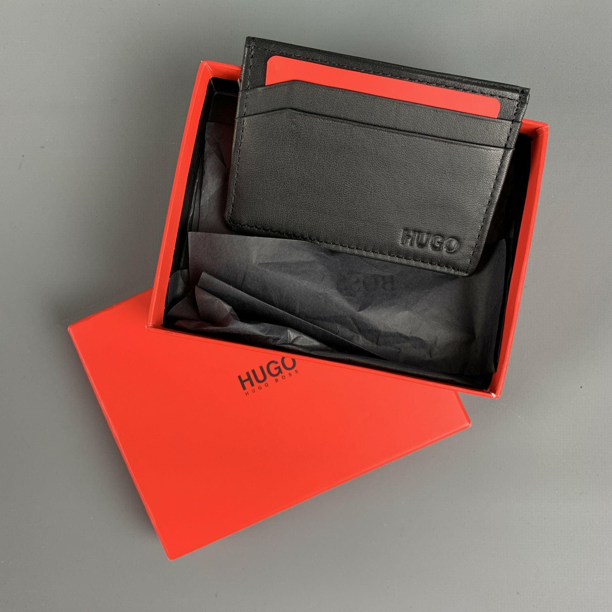 HUGO BOSS Black Leather Wallet For Sale 1
