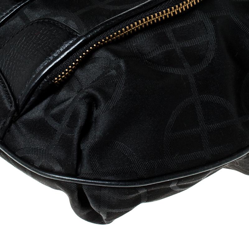 Hugo Boss Black Nylon and Leather Pocket Zip Hobo 6