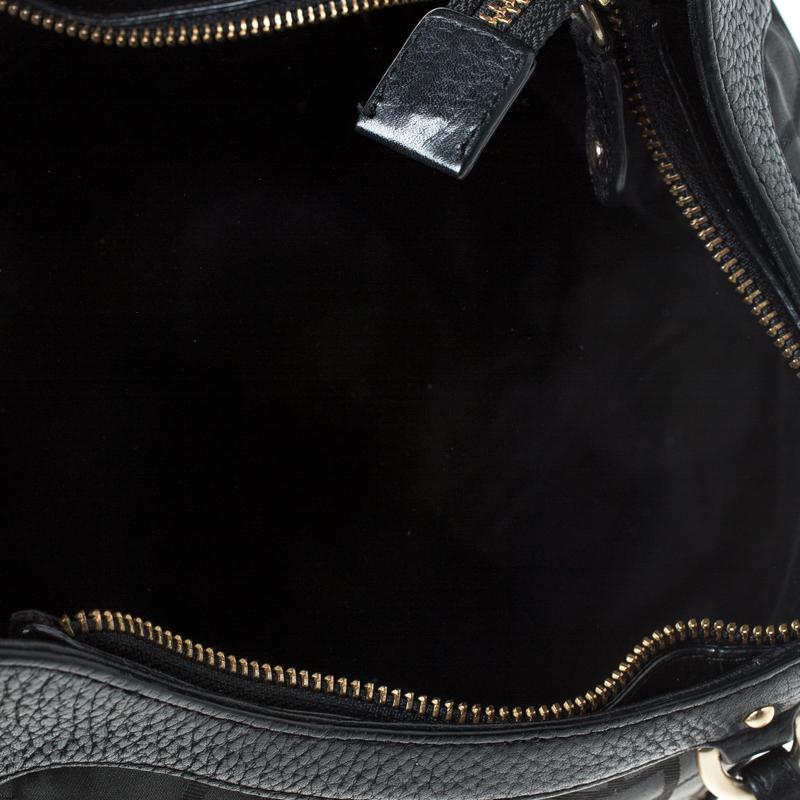 Hugo Boss Black Nylon and Leather Pocket Zip Hobo 3