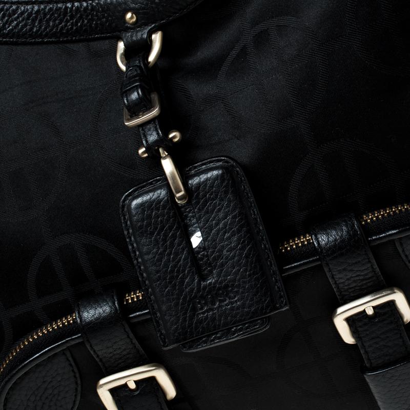 Hugo Boss Black Nylon and Leather Pocket Zip Hobo 4