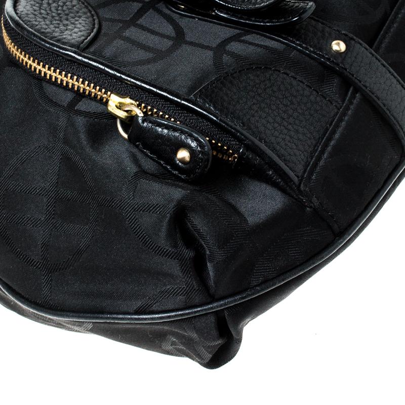 Hugo Boss Black Nylon and Leather Pocket Zip Hobo 5