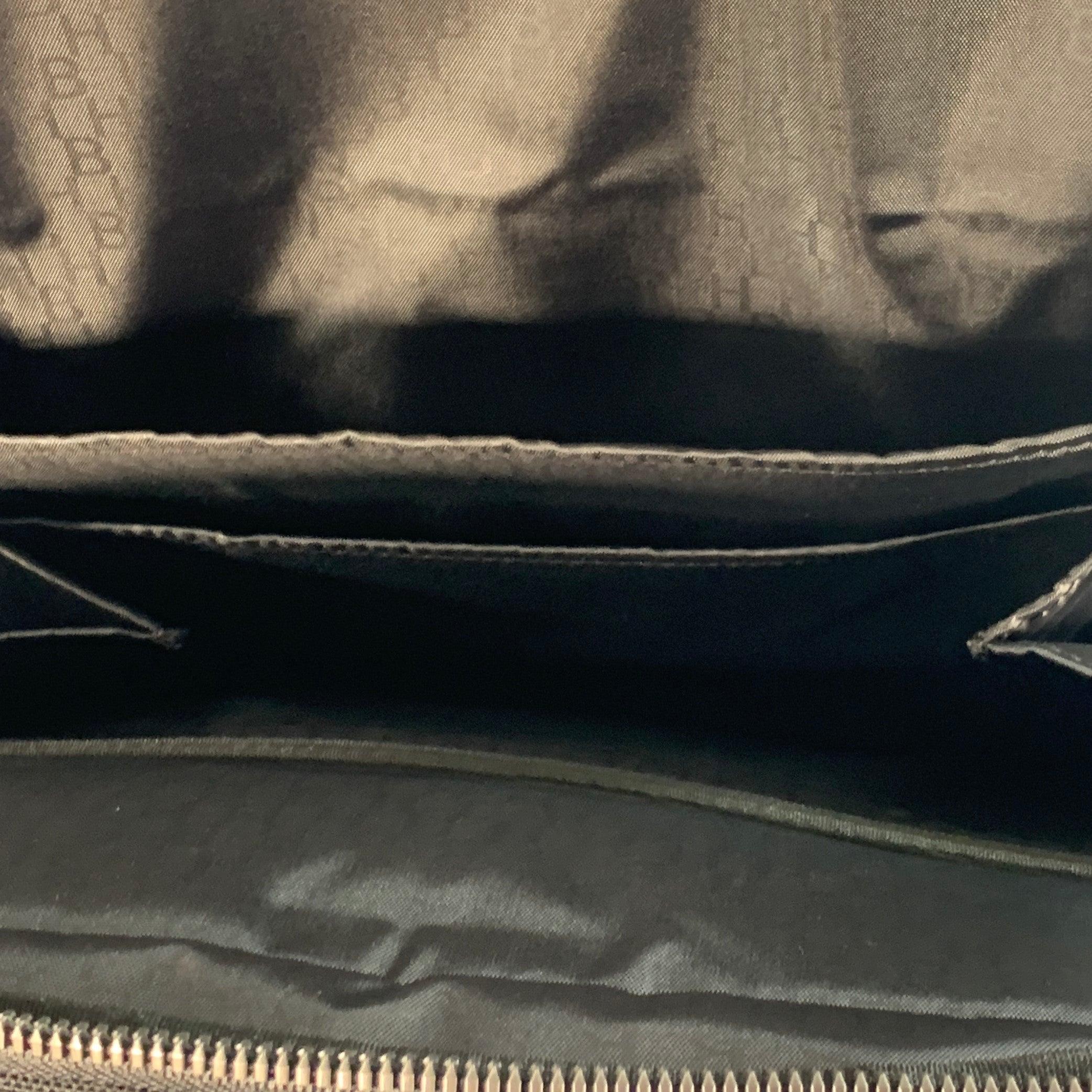 HUGO BOSS Bolsa mochila de viaje de trabajo de nylon y piel negra en venta 5