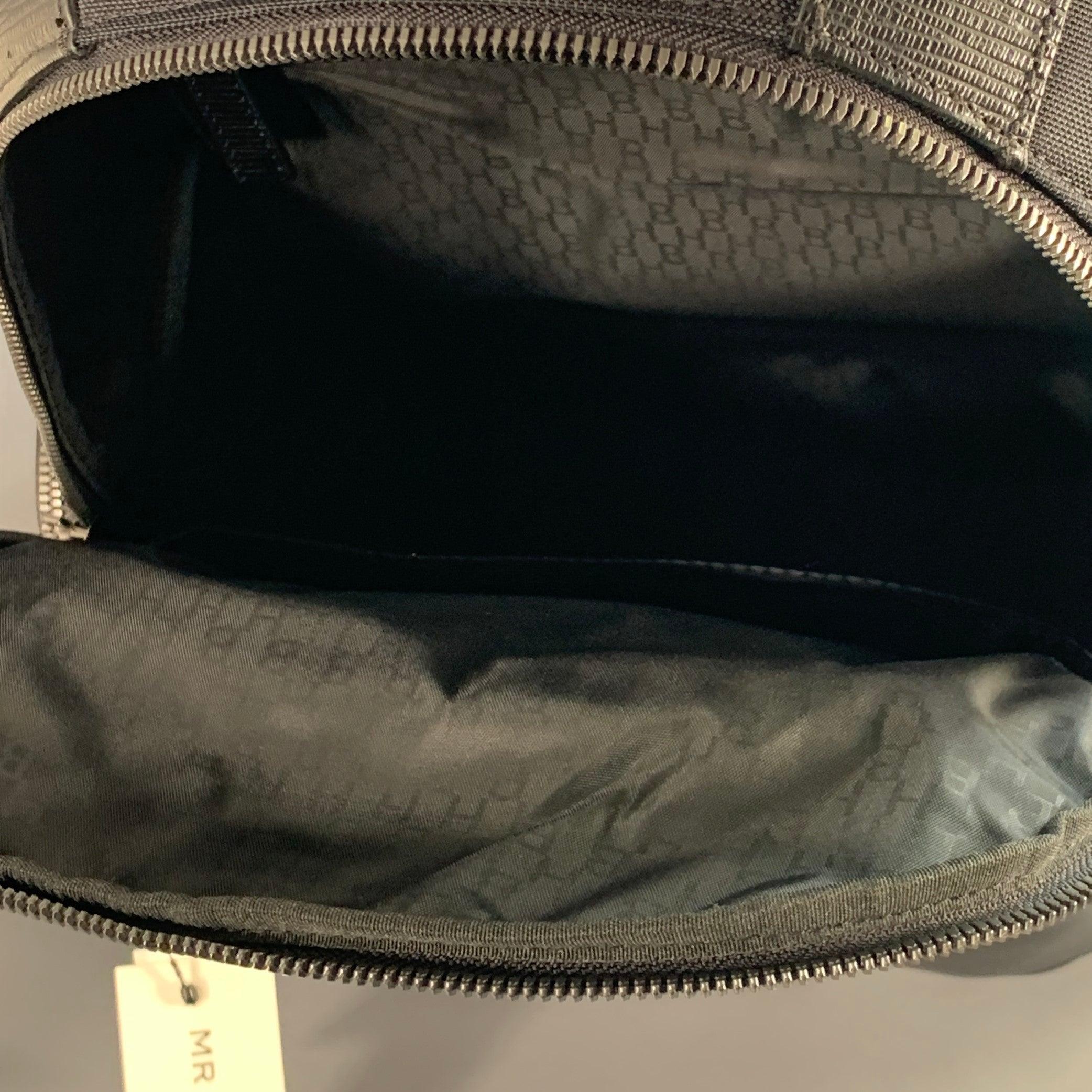 HUGO BOSS Bolsa mochila de viaje de trabajo de nylon y piel negra en venta 6