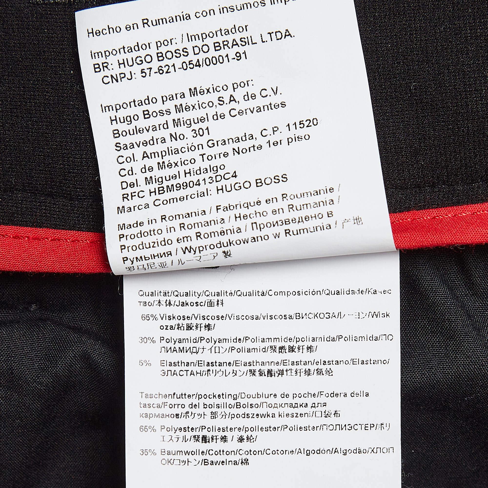 Hugo Boss Black Stretch Crepe Formal Trousers L For Sale 4