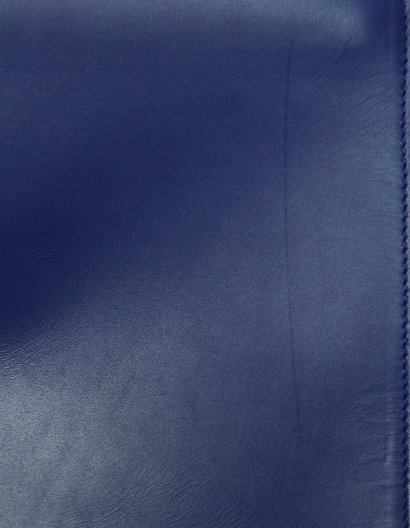 Women's Hugo Boss Blue Leather Bespoke S Top Handle Satchel Bag