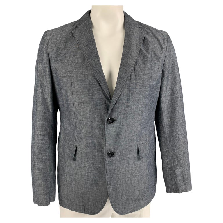 HUGO BOSS Chest Size 40 Regular Grey Polyester Sport Coat For Sale at ...
