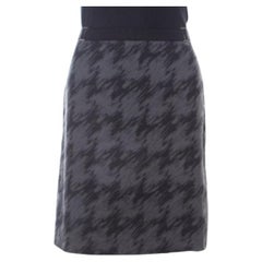 Hugo Boss Dark Grey Cotton A Line Short Skirt S