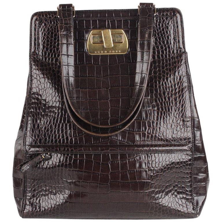 Hugo Boss Embossed Croc Look Tote Bag at 1stDibs hugo boss beach bag