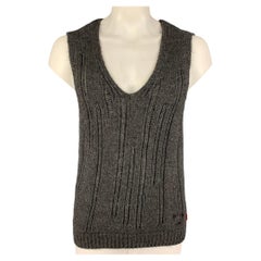 Chaleco de punto gris de mezcla de lana de HUGO BOSS, modelo «Estimated L»
