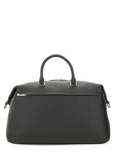 Hugo Boss Schultertasche aus recyceltem Polyamid mit Logo-Prägung – Schwarz