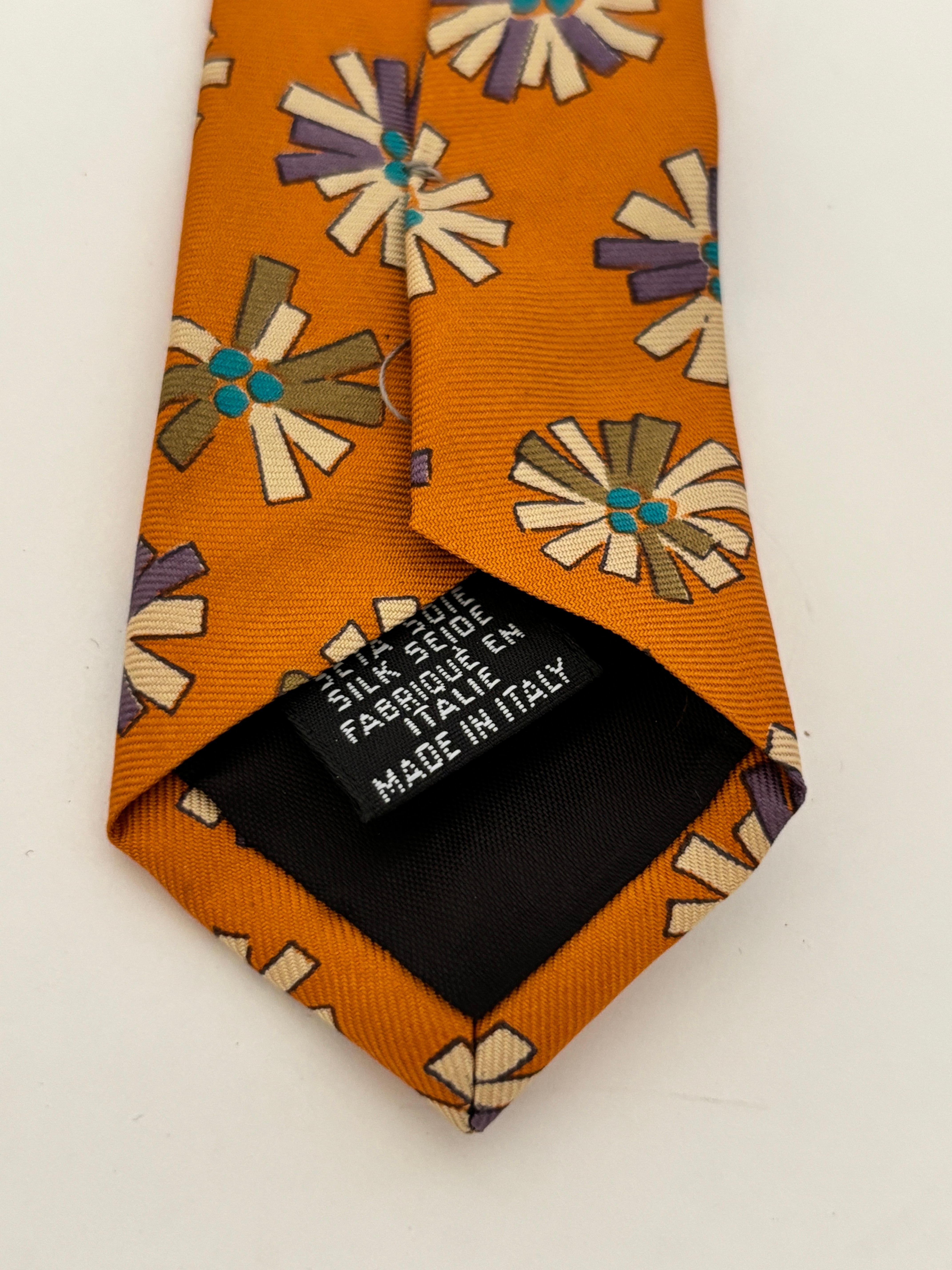 Hugo Boss Orange Herren Seidenkrawatte Italien im Angebot 3